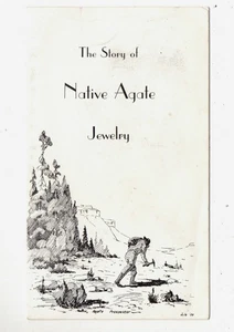 Vintage ADVERTISING PAMPHLET Catalog 1930s NATIVE AGATE JEWELRY Huston Custer SD - Picture 1 of 3
