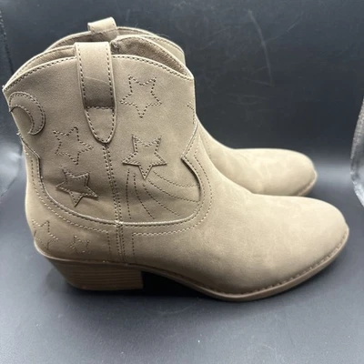 Botín BC Footwear estrellas para mujer - talla 7 1/2 gamuza tostada Foto 1 de 4