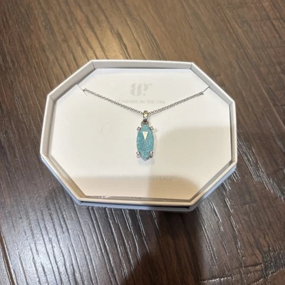 bp 2025 Og Necklace River Runs Through Us Blue Topaz Ice Crystal Rhodium Plating - Image 1 of 4