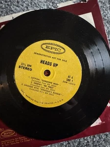 Various Artists - "Heads Up" Promotional 33 rpm EP Argent, Shuggie Otis, More! - Picture 1 of 4