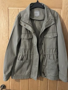 Principles Women's Cotton Utility Jacket Green Khaki Size 12 - Picture 1 of 6