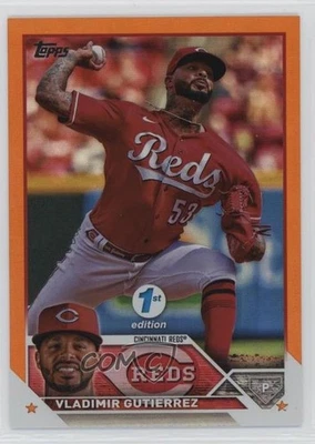2023 Topps Series 1 1st Edition Orange Foil /75 Vladimir Gutierrez #198 - Image 1 of 2