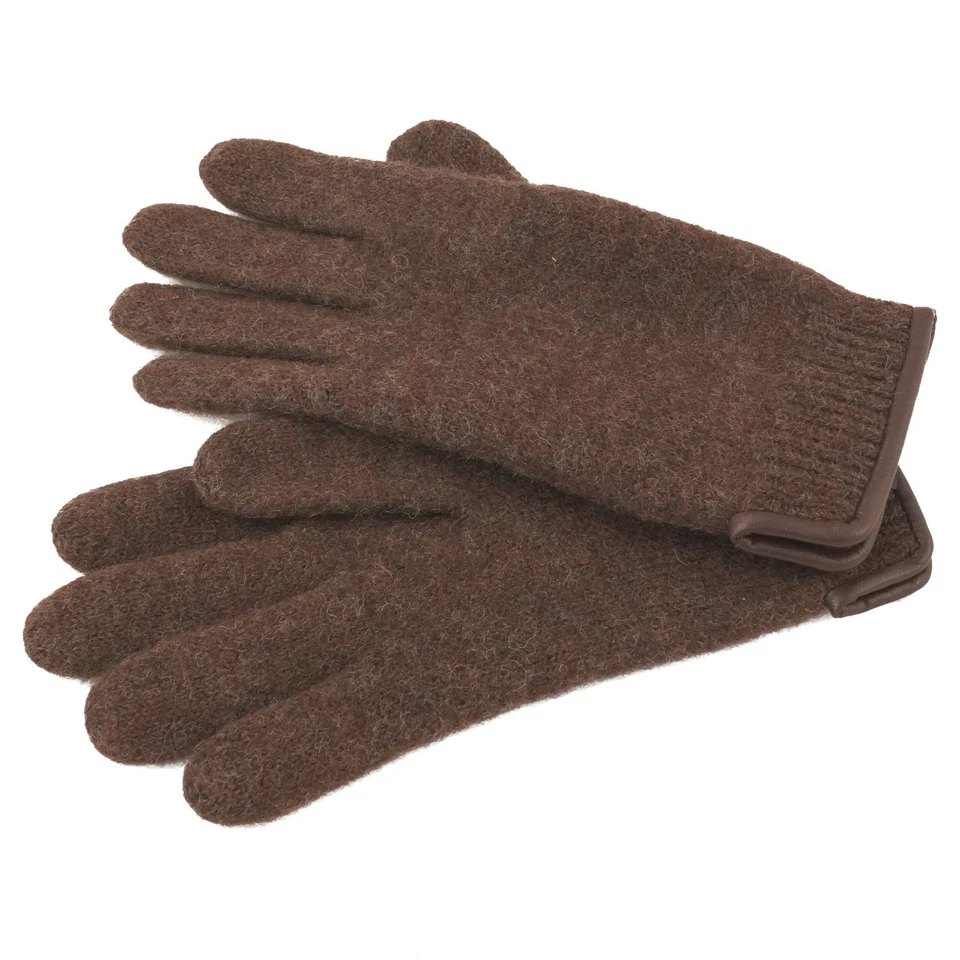 Faustmann Handschuhe Damen Herren Finger 100% Schurwolle Lederrand Woolmark