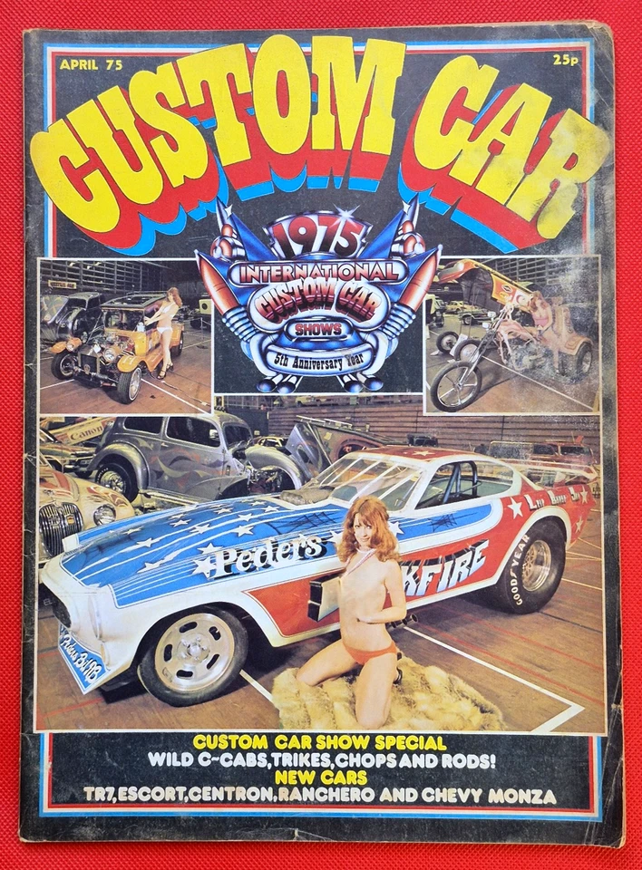 CUSTOM CAR Magazine April 1975 - CC SHOW ISSUE, C CABS, CHOPPERS, TRIKES CENTRON - Image 1 of 4