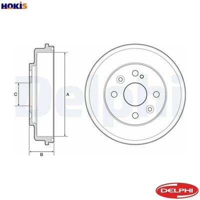 2x BRAKE DRUM BF542 FOR MAZDA ZJ-46/VE 1.3L Y404/F6JB/F6JA 1.4L Y655/Y661 1.6L - Image 1 of 4