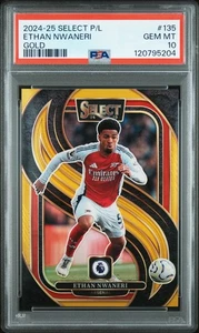 2024-25 Panini Select Premier League #135 Ethan Nwaneri Gold PSA 10 - Picture 1 of 2