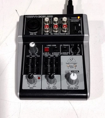 Behringer Xenyx 302 USB Compact 5-Input Preamp Mixer & USB Audio Interface - Image 1 of 4