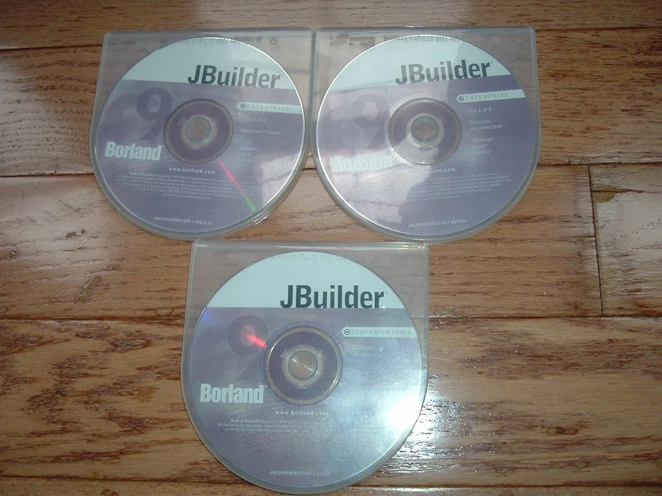 Embarcadero Borland JBuilder 9 Enterprise. 3 orig. disks Windows Linux Solaris - Image 1 of 4