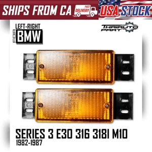 FRONT BUMPER LAMP TURN SIGNAL LIGHT FIT BMW SERIES 3 E30 316 318I M10 1982-1987 - Picture 1 of 12