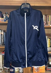 Y2K Vintage Rocawear Jacke Herren X-Large Navy Trainingsjacke Full White Zip - Bild 1 von 6