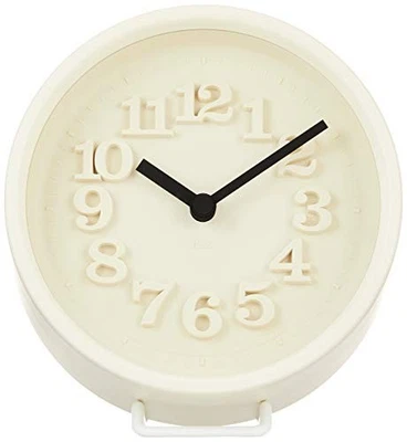 Lemnos Small Clock Ivory WR07-15 IV Wall Clock Japan - Image 1 of 4