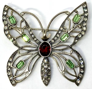 VINTAGE STERLING MMA Metropolitan Museum of Art Strass SCHMETTERLING BROSCHE 2" - Bild 1 von 12