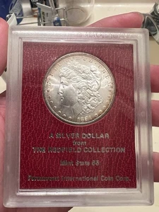 1881-S Morgan Silver Dollar Redfield Collection Red Paramount Holder - Picture 1 of 5