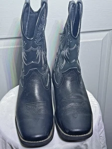Herman Survivors Herren Cowboystiefel Gr. 13 Schwarz Leder Gummisohle - Bild 1 von 6