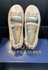 Neu im Karton Polo Ralph Lauren Kleinkind Mädchen rosa Pony Ballerinas Größe 9 - Bild 1 von 9
