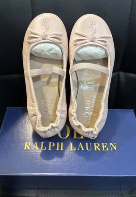 NIB Polo Ralph Lauren Toddler Girls Pink Pony Ballet Flats Size 9 - Image 1 of 4