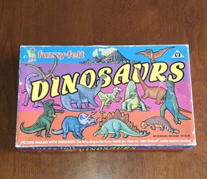 Fuzzy Felt Dinosaurs Allan Industries England - Picture 1 of 13