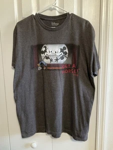 disney store "Get a horse" 2013 t-shirt unisex Large Mickey Mouse pre-owned - Picture 1 of 4