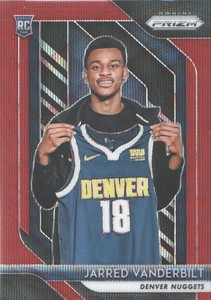 2018-19 Panini Prizm Basketball Ruby Wave #42 Jarred Vanderbilt