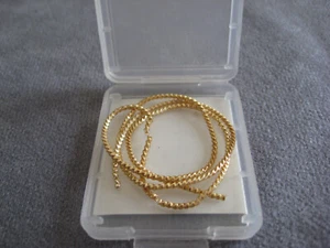 Gold Plate Fancy Twist French Wire 16 Inches Long 1.5mm Width - Picture 1 of 2