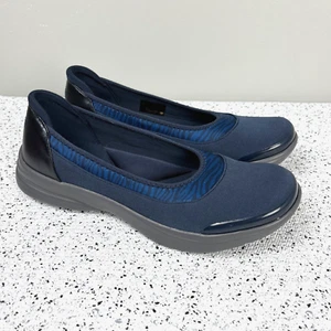 BZees Jiffy II Shoes Womens 8M Navy Blue Slip On Washable Casual Comfort - Picture 1 of 10