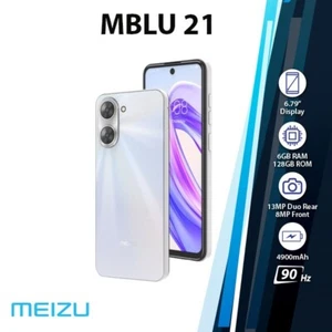 MEIZU Mblu 21 Android Mobile Phone (White/6GB+128GB/Dual SIM/Unlocked/NEW) - Afbeelding 1 van 4