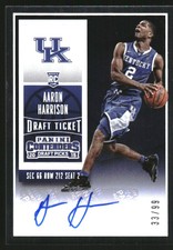 2015-16 Contenders DP Draft Ticket #101B Aaron Harrison Blue jersey Auto/99