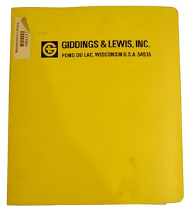 Giddings & Lewis H5" and 6", Instructions and Repair Parts Manual - Picture 1 of 1