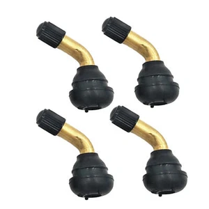 4x Bent Valve Stems Brass Metal Angle 90 Degree Tire Wheel Car Motorcycle PVR70 - Picture 1 of 9