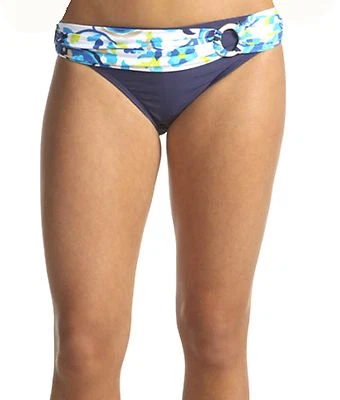 Tommy Hilfiger NEW Blue Women's Size L Large 12 Swimsuit Bikini Bottom $49 4404  - Image 1 of 3