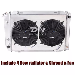 4Row Radiator&Shroud&2*12"Fans For 1979-93 Ford Mustang LX GT SVT LSC Lincoln US - Foto 1 di 12