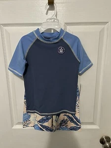 Tommy Bahama Boys 2-Piece Rash Guard Swim Trunks Set Size 6 NWT UPF 50 - Picture 1 of 4