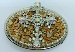 Womens All About the Buckle Belt Bling Western Slivertone - Picture 1 of 2