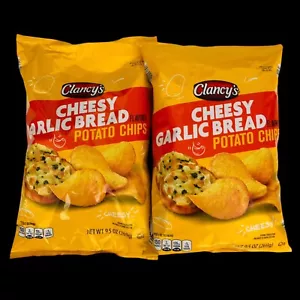 2 Pack Clancy’s Potato Chips Cheesy Garlic Bread Limited Edition Aldi 9.5 oz Bag - Picture 1 of 3