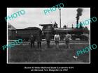 OLD 8x6 HISTORIC PHOTO OF ELMWOOD NH THE BOSTON MAINE RAILROAD LOCO c1902