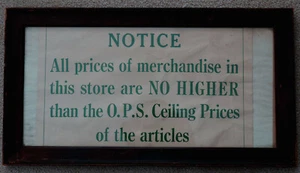 Vintage 1950s Korean War Office of Price Stabilization (OPS) Sign Propaganda - Picture 1 of 4
