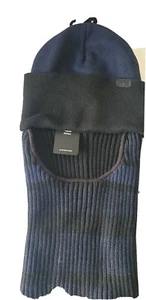 G-Star Woll Mütze DREGO BEANIE Blau schwarz Gesichtsmaske Ski Sturmhaube - Neu - Bild 1 von 7