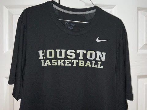 Houston Cougars Basketball Nike Dri-Fit Short Sleeve Shirt Men's Black XL Cover