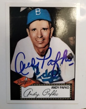 1995 #1 Andy Pafko Autographed Topps Archives Brooklyn Dodgers -