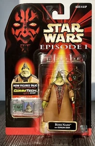 1998 HASBRO Star Wars Episode 1 Boss Nass w/ Gungan Staff CommTech Chip - NIP - Picture 1 of 2