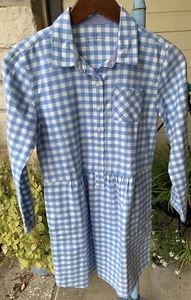 VINEYARD VINES GIRLS DRESS SIZE 12 BLUE & WHITE GINGHAM - Picture 1 of 9
