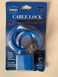 Gunmaster CABLE LOCK RIFLES PISTOLS SHOTGUNS GUNS Meets CADOJ Firearm Safety - Picture 1 of 2