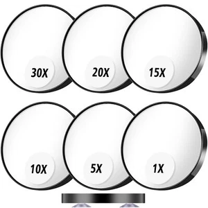 6 Magnifying Mirror Makeup Mirror with Suction Cup Portable Travel Magnified ... - Picture 1 of 6