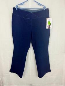 Women with Control Crop Pants Tummy Control Bue Jeans. NWT. Size US 22WP - Picture 1 of 21