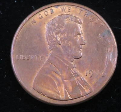 1996 P U.S. Lincoln Penny Strike Through Error LOT#1157 - Image 1 of 4