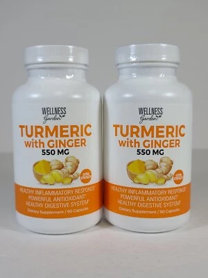 2x Cúrcuma Wellness Jardín con Jengibre Inflamatorio y Digestión 90 Cápsulas 2027 Foto 1 de 4