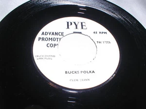 Clem Quinn Bucks Polka/O Sole Mio 45 Pye Gitarre Instrumentals Miami Showband - Bild 1 von 2