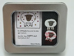 EDWARD MONKTON SHEEP OF DESTINY CUFFLINK AND LUGGAGE TAG SET EMCT3 - Picture 1 of 3