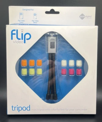 Flip Video Tripod Mini For Camcorder Five Changeable Feet Colors - Image 1 of 4