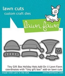 Lawn Fawn, lawn cuts/ Stanzschablone, tiny gift box holiday hats add-on - Bild 1 von 2